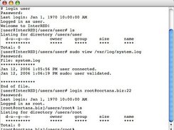 Sample console and command interface.
