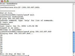 Sample console and command interface.