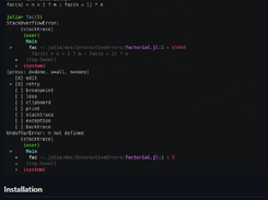 InteractiveErrors.jl Screenshot 1