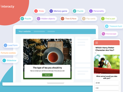 Interacty allows you to create more than 20 games and various interactive activities, from tests to Memory and Hidden Objects.