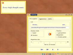 Internalize with settings window