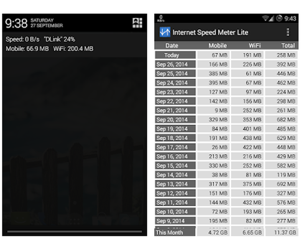 Internet Speed Meter Lite Screenshot 1