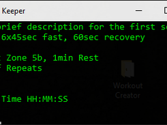 Setup a workout