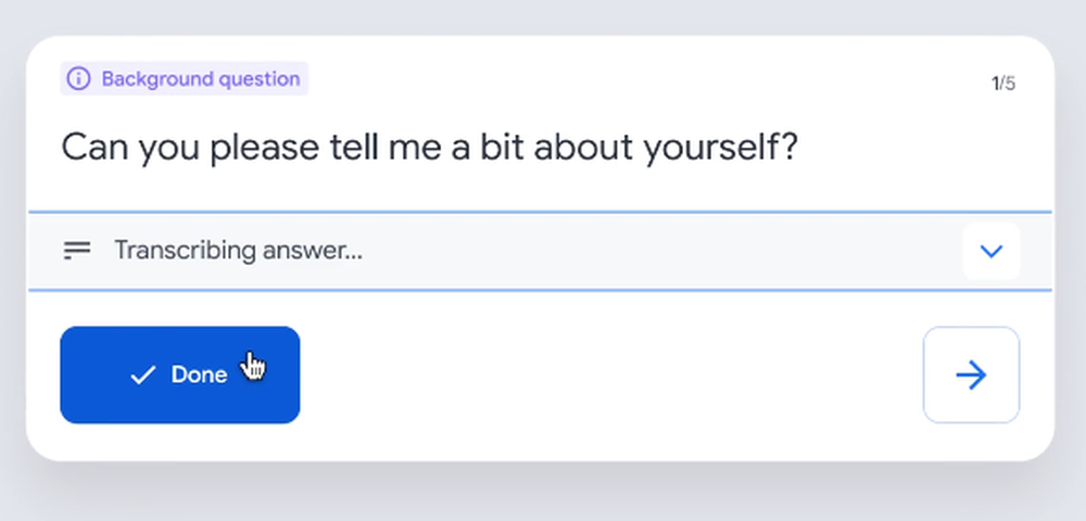 Interview Warmup Screenshot 1