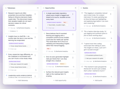 Organize all your customer insights, including pain points and opportunities