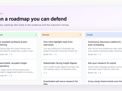 Set your roadmap, all linked back to direct customer insights