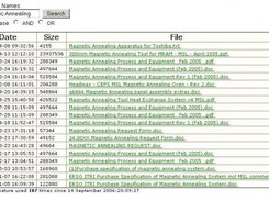 A Sample of the results returned with hyperlinks to document