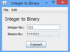 123 converted to Binary