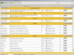 View of the database tabs, and links to the pdf files