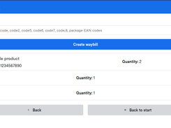 Waybill creation screen