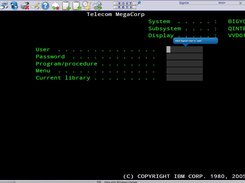 Example Terminal Signon Page