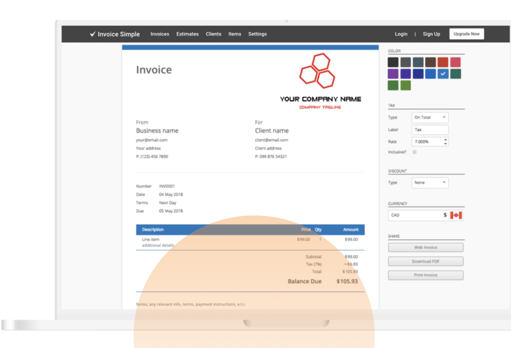 Invoice Simple Screenshot 1
