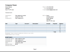 Billing Statement Invoice