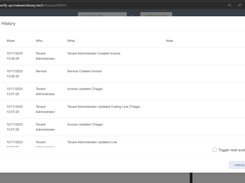 On each invoice, you can see exactly where an invoice has been, who has taken actions on it and when, and where it is currently at. This is useful for financial audits or for when you need to prompt someone to take action on an invoice so it can be processed for payment.