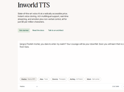 Inworld TTS Screenshot 1