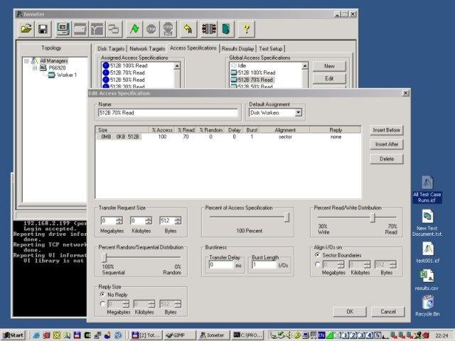 Screenshot of Iometer