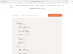 IP Geolocation API Screenshot 1