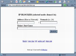 IP Blocker version 1.x main page