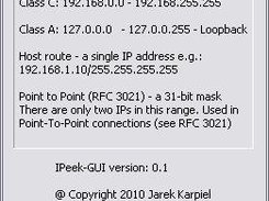 3. A brief yet very useful IPv4 help window.