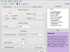 The filter configuration, to filter the console output...