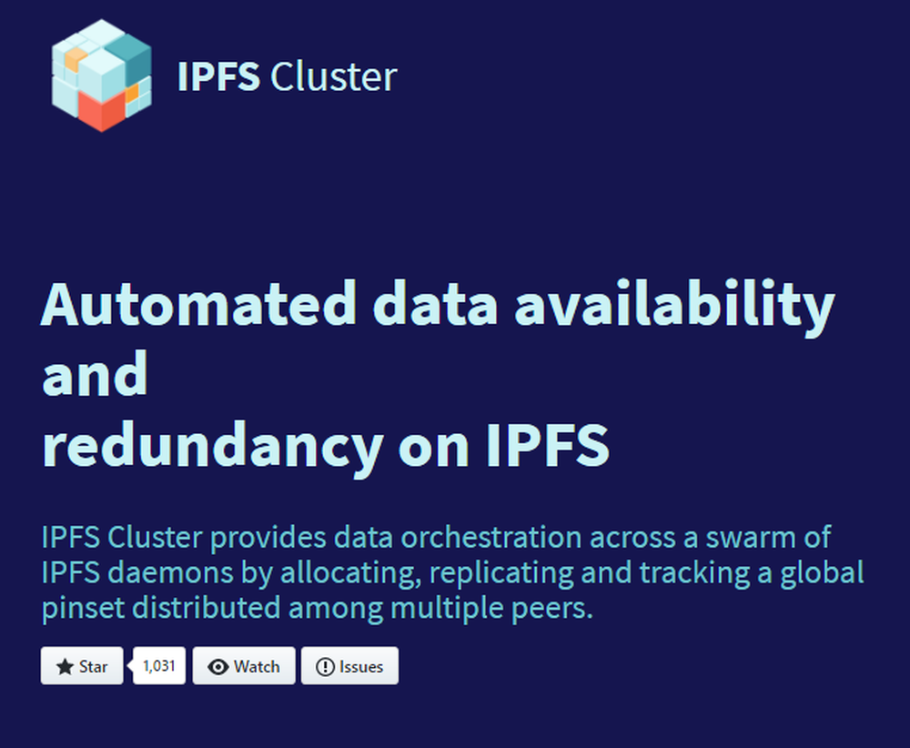 IPFS Cluster Screenshot 1