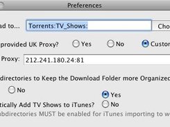 Preferences Window