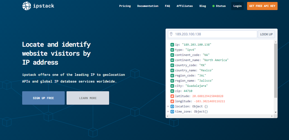 ipstack Screenshot 1