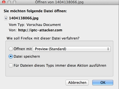 Generated XSS testing image with IPTC metadata in Firefox