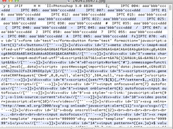 Generated image inside of an Hex editor