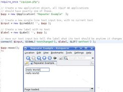 Repeater example running