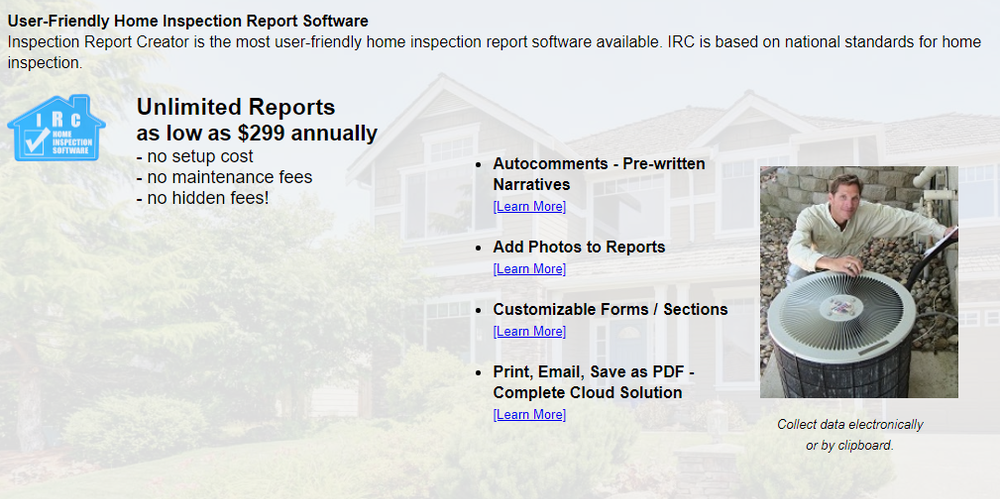 IRC Home Inspection Software Screenshot 1