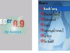 IRCer0.9 splash & list of users