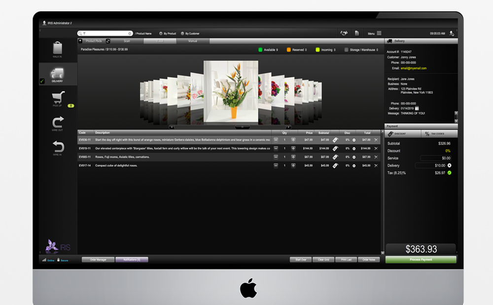 IRIS Floral POS Screenshot 1