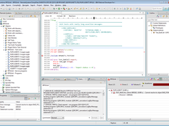 Commands log of an unit test with errors.