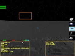 near a crater on a moon