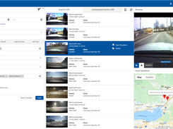 ISAAC InRealTime Fleet Management Software: safety officer's dash cam critical event selection view