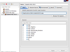 Isabelle launch configuration
