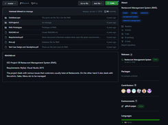 ISD-Project-5B Restaurant Management Screenshot 1