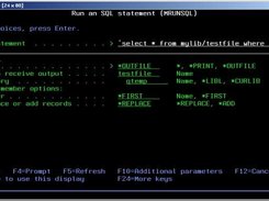 MRUNSQL Prompted with OUTPUT(*OUTFILE)