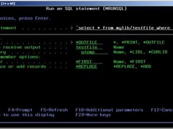 MRUNSQL Prompted with OUTPUT(*OUTFILE)