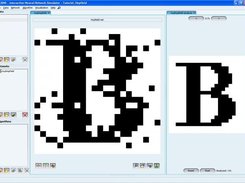 Hopfield net, A/B/C pictures, B + noise, analysis