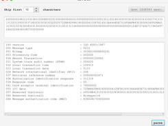 ISO 8583 parser GUI - parsed