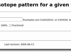 Web interface to the Isotope Pattern Calculator