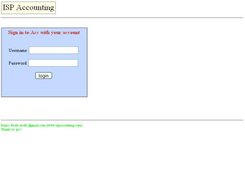 Login page