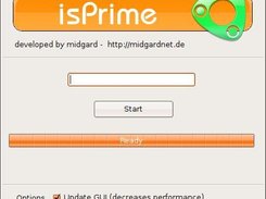 The main interface of isPrime