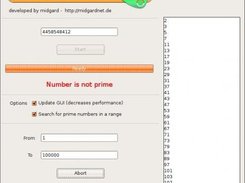 Search for prime numbers in a range of your choice