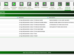 Observed properties configuration