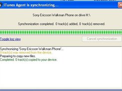 iTunes Agent synchronize device.