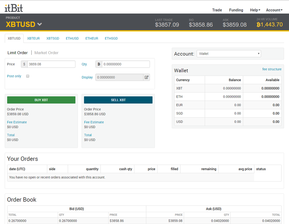 itBit Screenshot 1