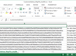 The plaintext to hashed "map file" for the customer address field.